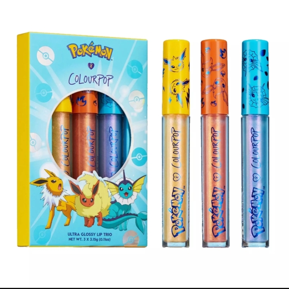 ColourPop X Pokémon Lip Gloss Kit Eevee Evolution - New in Box - Picture 3 of 3